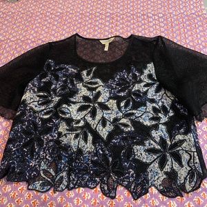 Rebecca Taylor mesh crop top